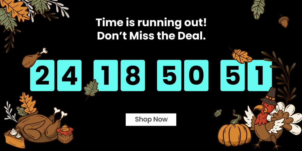Countdown post for boosting Thanksgiving sales
