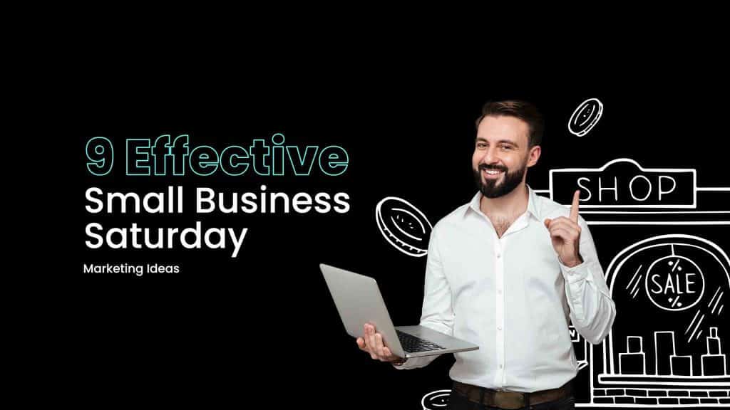 9 small business saturday marketing ideas creative showing small business owner smiling with laptop showing happy hand gesture