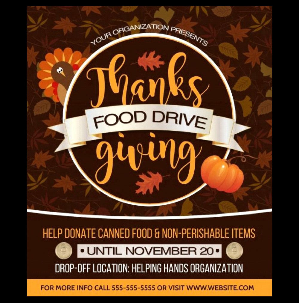 Thanksgiving marketing ideas - organize a food drive