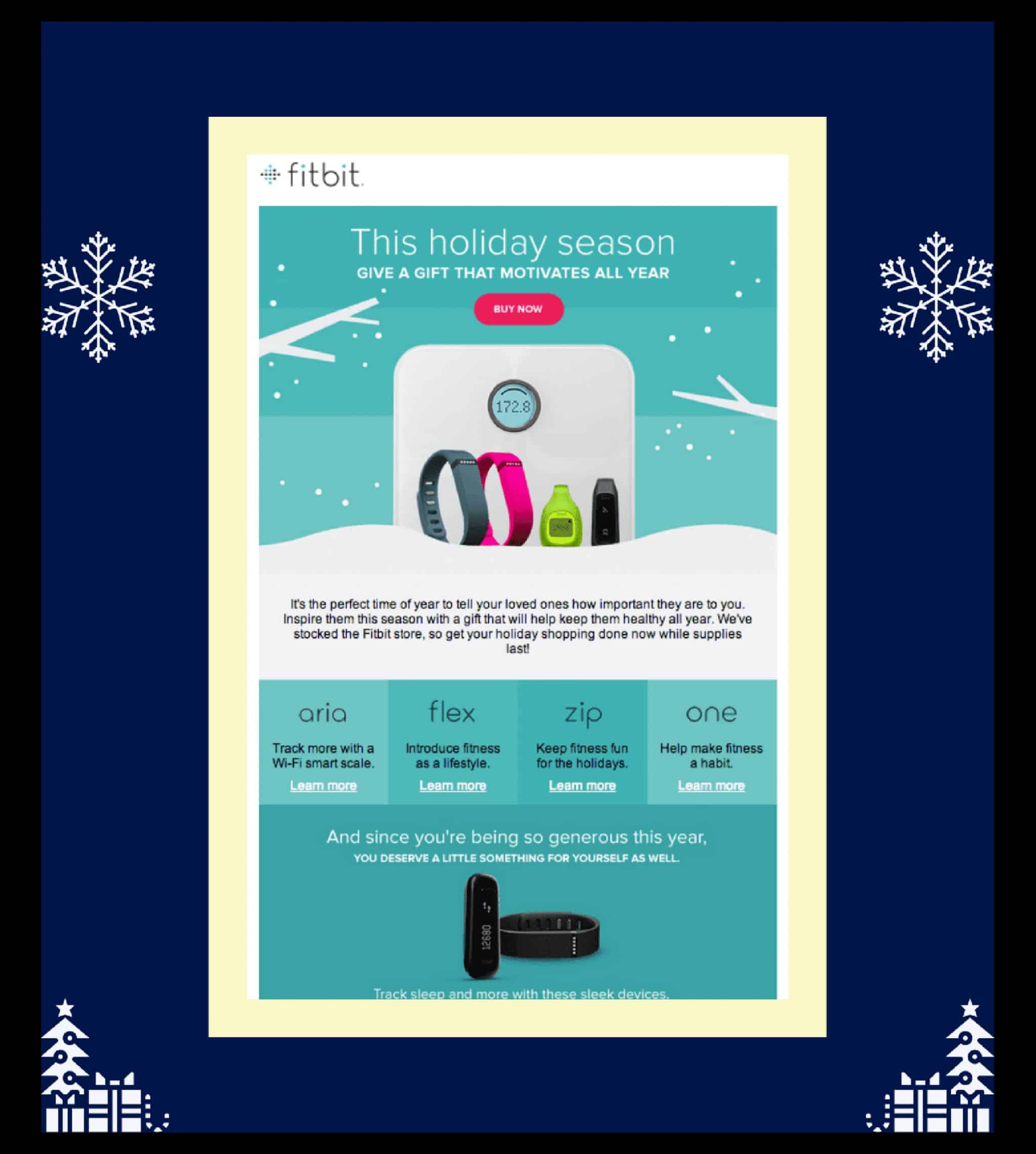 Holiday Marketing Email Campaign by Fitbit