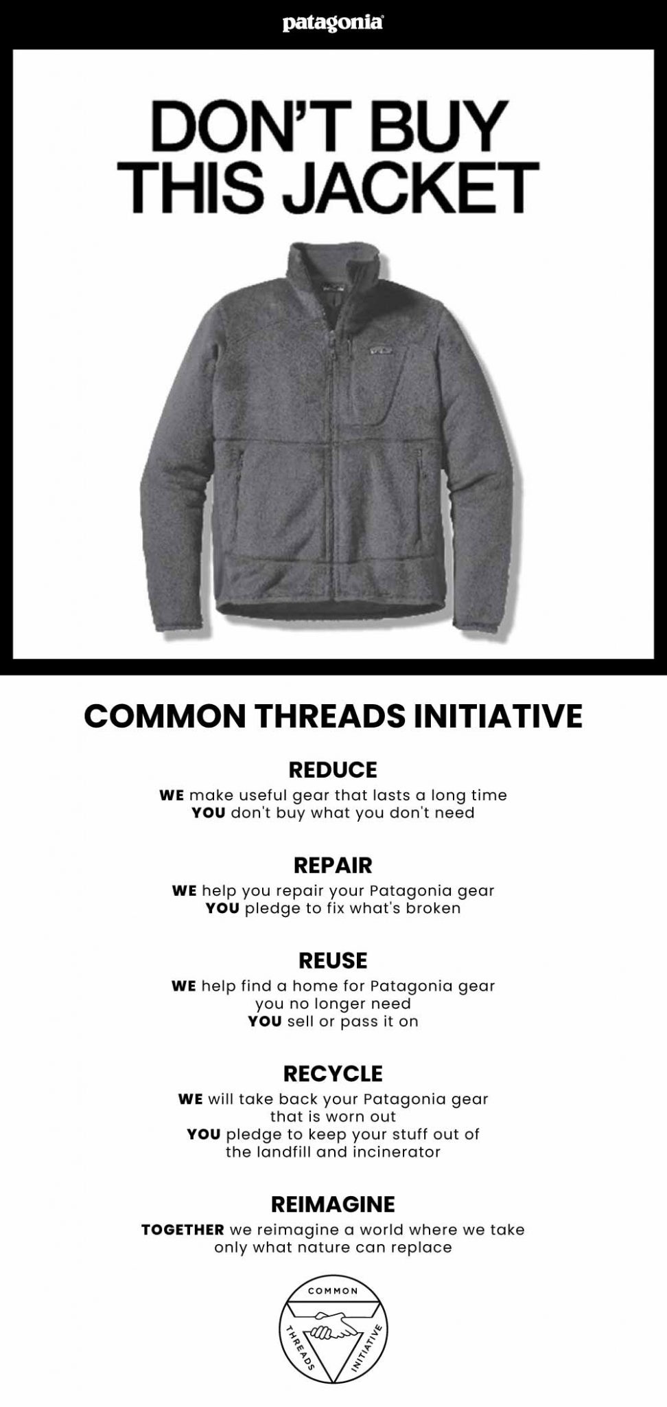 Brand Storytelling- Example of Patagonia's Don't buy this Jacket Campaign