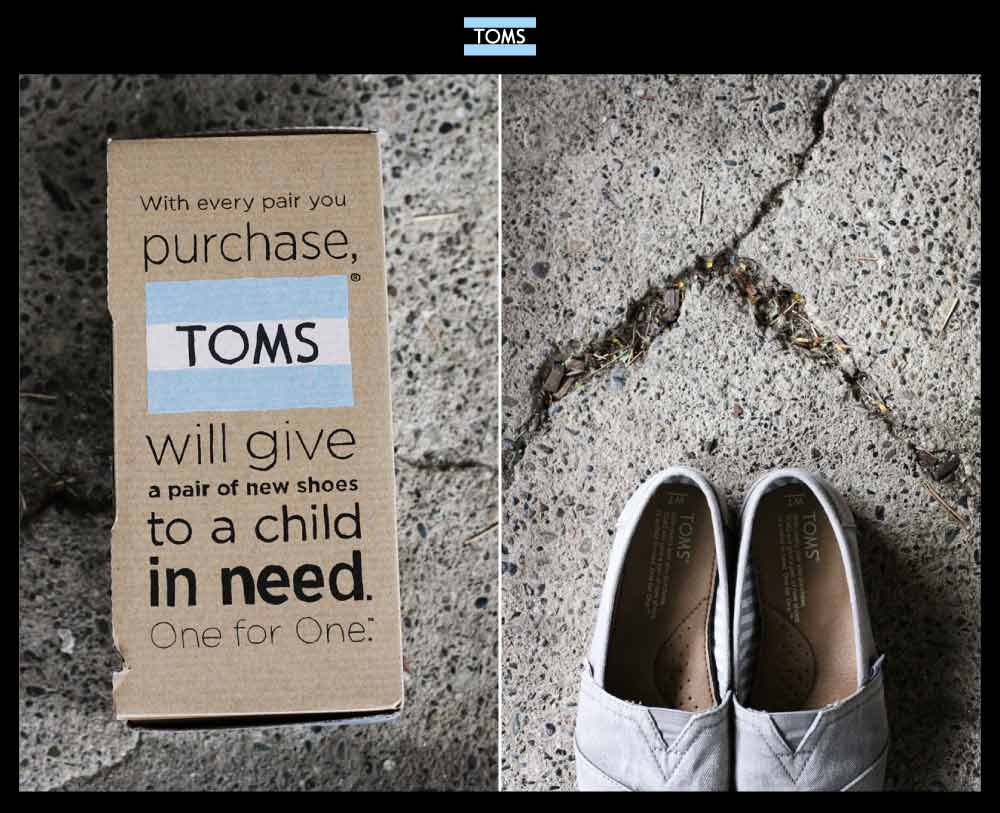 Brand Storytelling - Example of Toms Shoes' One for One campaign