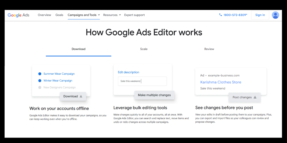 How Google Ads Editor Works
