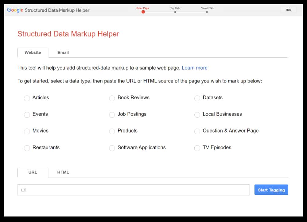 Structured Data Markup Helper