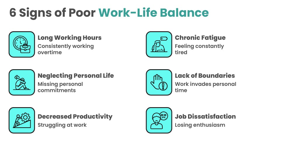 Signs of poor work life balance