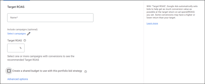 Automated Bidding Strategies - Target ROAS 1