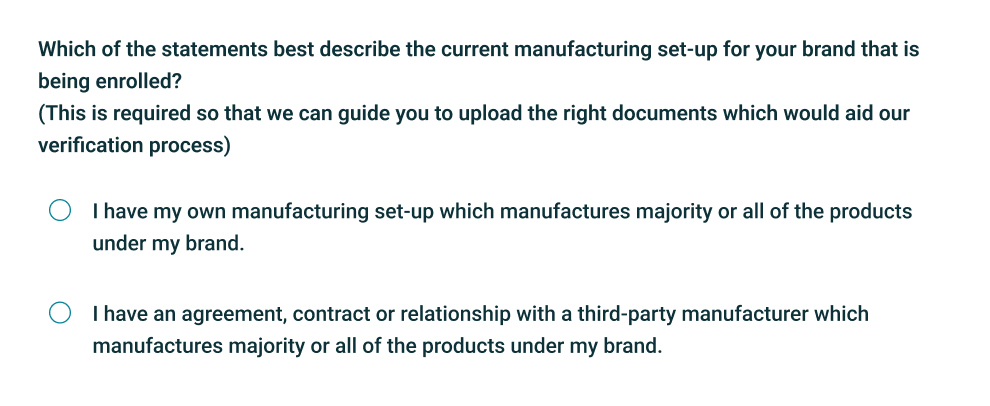 Manufacturing and Distribution Information