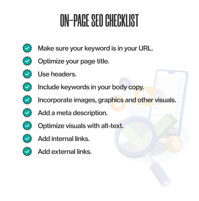 On Page SEO Checklist for landing page SEO