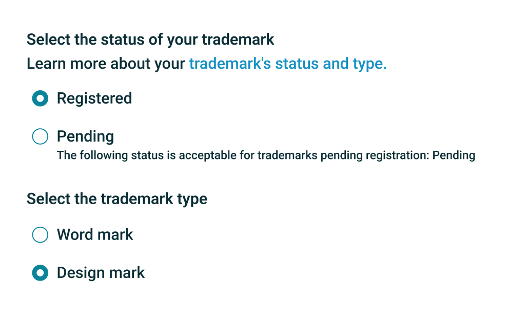 Select Status of Your Trademark
