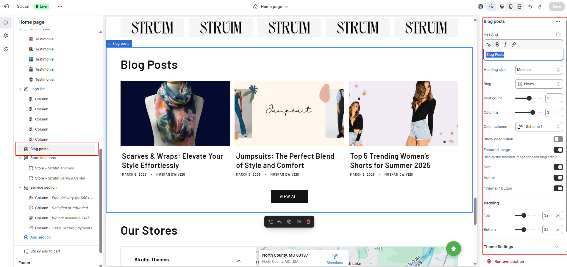 Blog posts banner