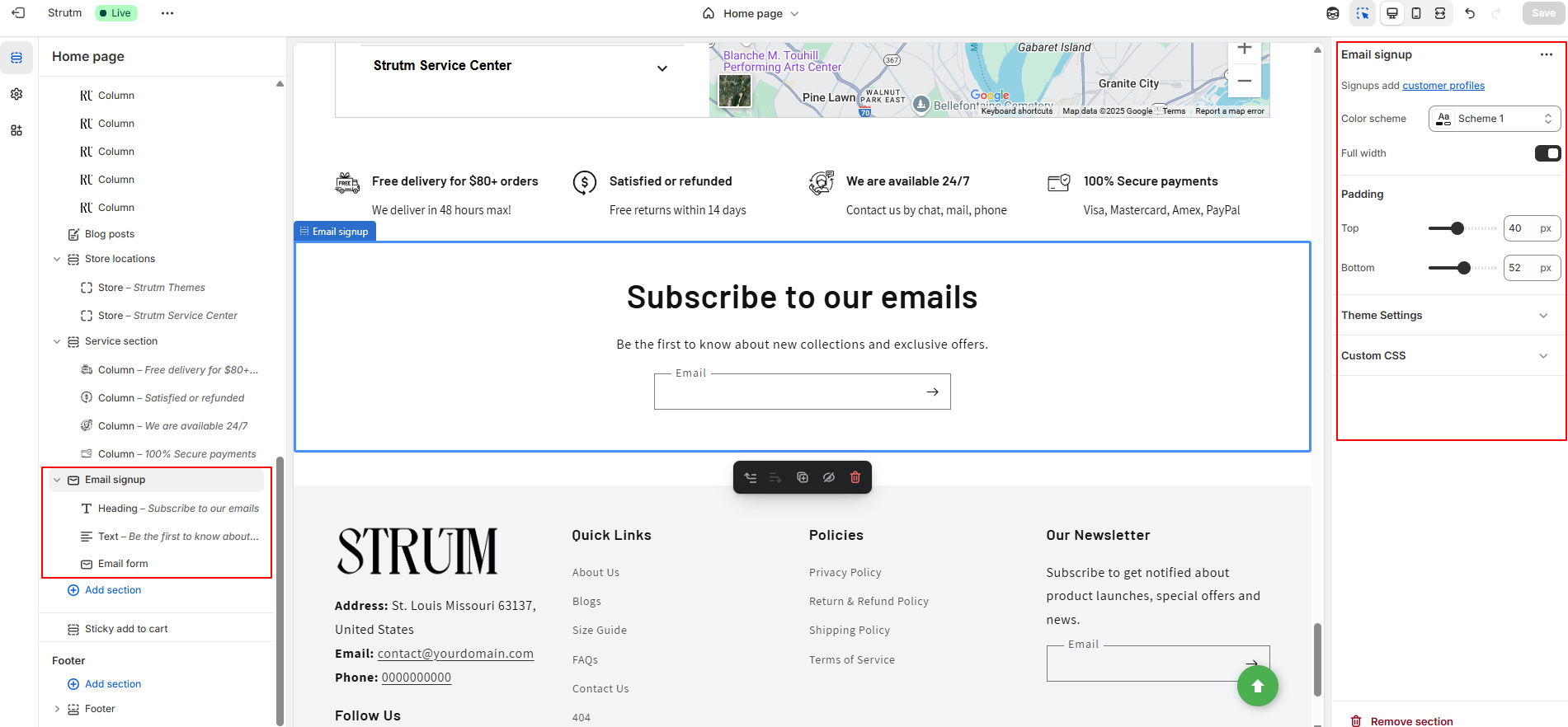 Email signup banner