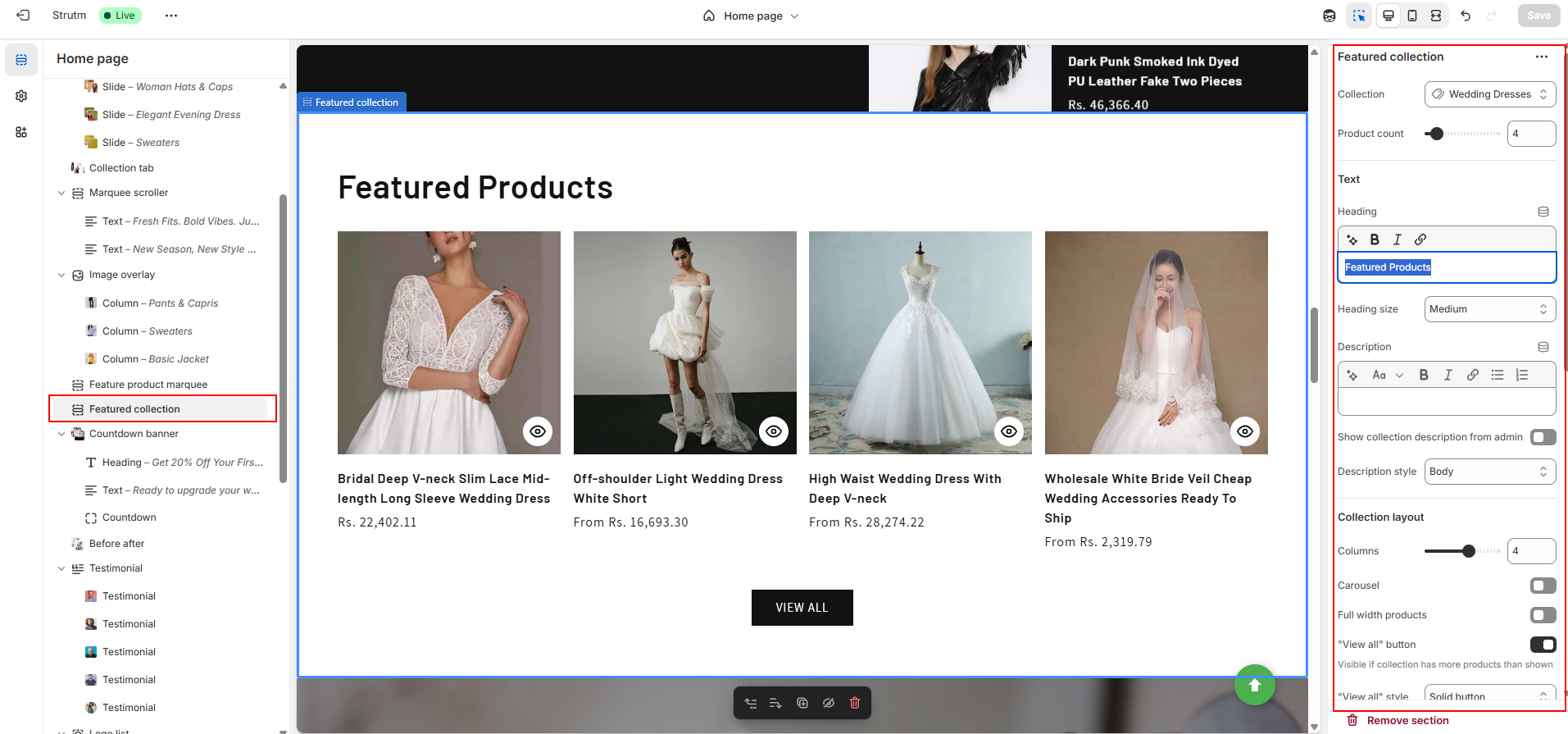 Featured collection banner