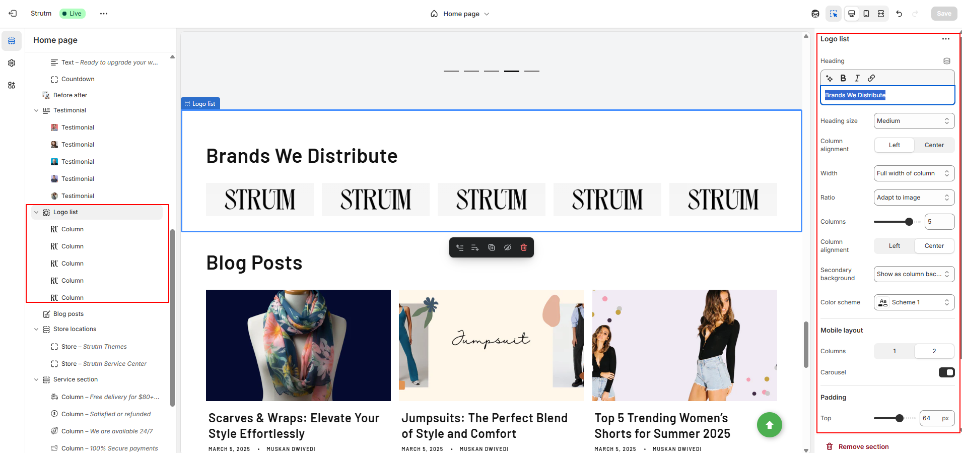 Logo list banner