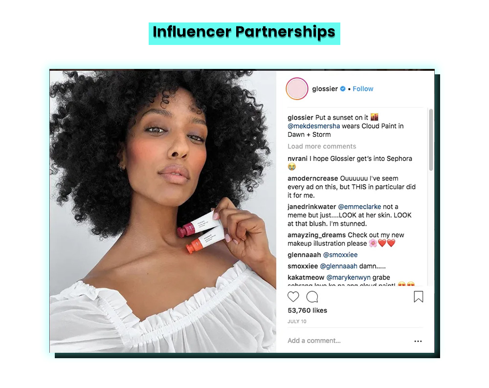 Glossier's Influencer Partnership
