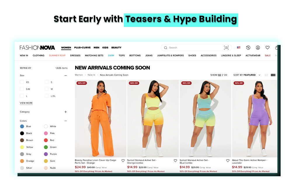Teasers & Hype building
