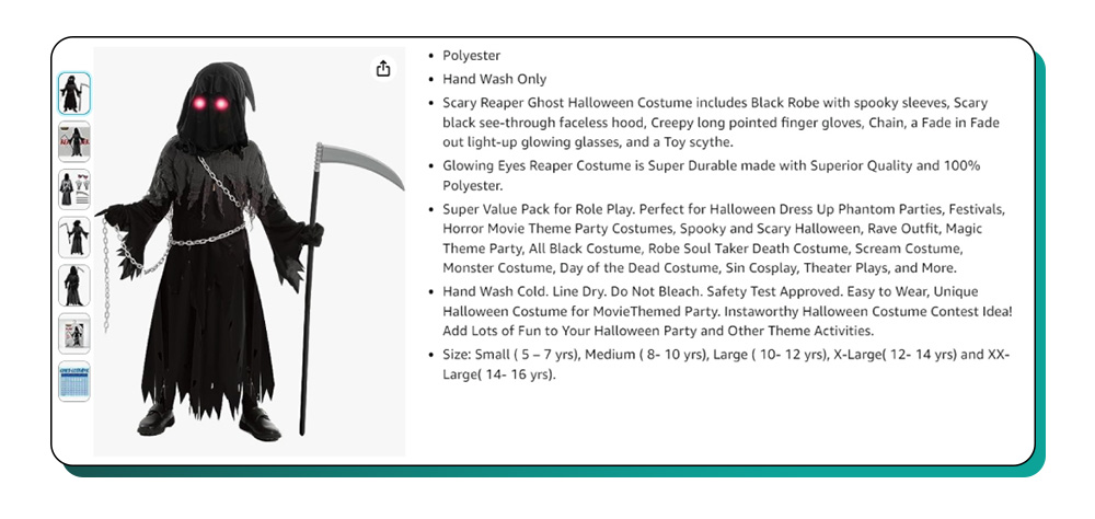 Product Descriptions Optimized for Halloween